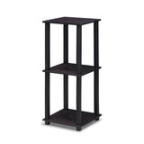 Furinno Simplistic Set of 2 End Table, Dark Walnut Furinno