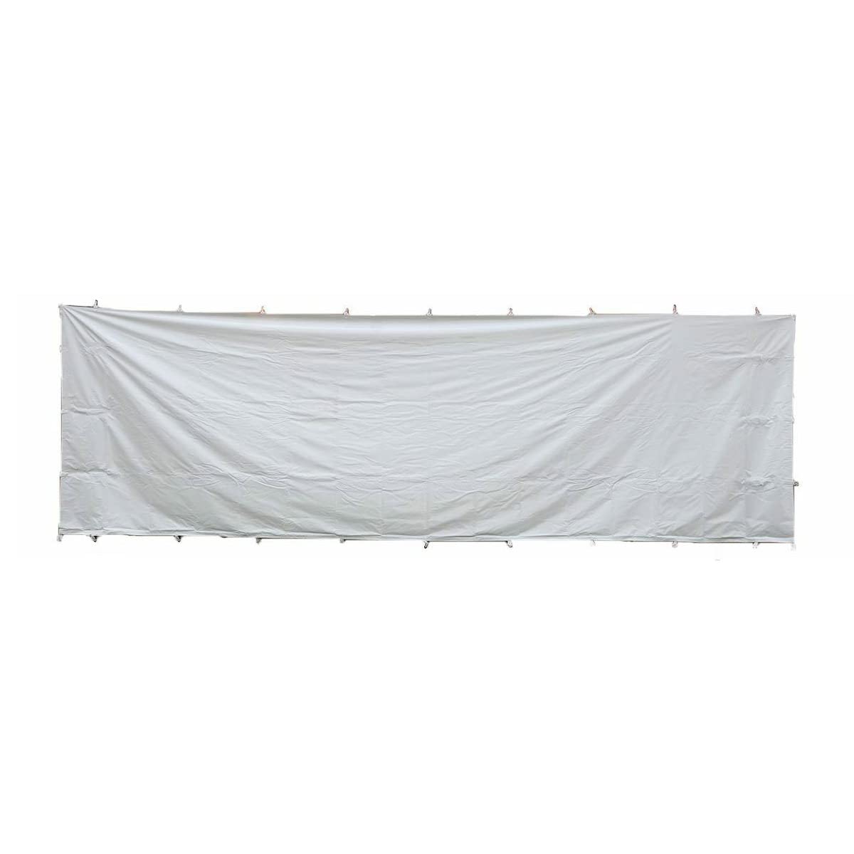 TentandTable 8' x 40' Premium Blockout Solid Sidewall Kit for High Peak Frame for Commercial Outdoor Party & Pop Up Canopy Tents, 16 oz PVC White Vinyl, Single Side Wall, Wall Only, Tent Not  - WoodArtSupply