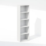 Furinno Reed Closet Organizers and Storage, 5-Tier Closet Organizer, Open Shelf Closet Storage, for Wardrobe, Bedroom, Living Room, White Furinno