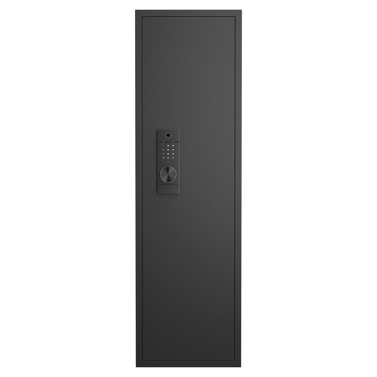 53" in-Wall Safe with Fingerprint Biometric Access - Gun Security Cabinet for Rifles & Pistols Between Studs, Adjustable Shelves, Fully Assembled, Hidden Installation Black Anveffeg