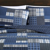 Eddie Bauer - Queen Quilt Set, Reversible Cotton Bedding with Matching Shams, Lightweight Home Decor for All Seasons (Eastmont Navy, Queen) Eddie Bauer