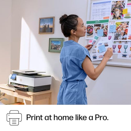 HP OfficeJet Pro 8125e Wireless All-in-One Color Inkjet Printer, Print, scan, Copy, ADF, Duplex Printing Best-for-Home Office, 3 Month Instant Ink Trial Included, AI-Enabled (405T6A) HP