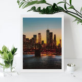 New York City Manhattan Bridge Skyline Diamond Art Painting Kits for Adults Full Drill 5D DIY Craft for Home Decor Gift 12"x16" WoodArtSupply