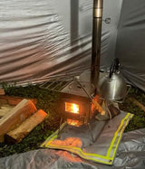 SoloWilder Wood Stove Mat 32" x 20" Fire Pit Grill Mat for Tent Stove Deck Patio Grass Lawn Campsite Insulation Protection SoloWilder