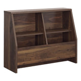 Sauder Willow Place Dual-Purpose Footboard Bookcase in Grand Walnut Finish Sauder