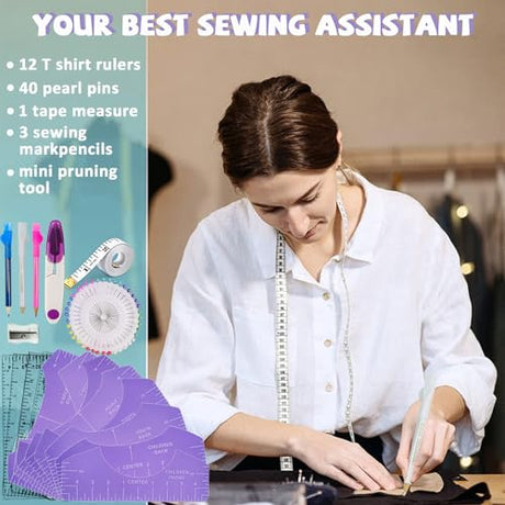 QUKLOGEN Heat Press Pillow Bundle Tools Kit Include 4 Heat Pressing Transfer Pillow Mat 3 Pack Teflon Sheet for Heat Press 2 Rolls Heat Resistant Tape 12 Different Size T Shirt Guide Ruler QUKLOGEN