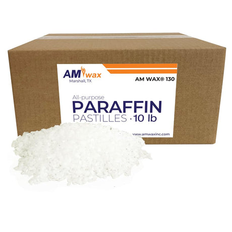 AM Wax 10 lb Fully Refined Paraffin Wax Pastilles, Paraffin Wax Candle Making Kit, Paraffin Wax Beads, Making, Canning, Waterproofing, Metal Preservation, and a Variety of Other Applications AM Wax