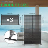 6FT Outdoor Metal Privacy Screen – Decorative Privacy Fence and Room/Garden Divider, Weather-Resistant Freestanding Panel with Stand, Durable Steel for Patio, Garden, Balcony, or Backyard WIZWERK