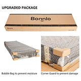 Bonnlo Upgraded Heavy Duty 6FT Tall Rattan Room Divider Screens with Partition Wall 2 Display Shelves, Indoor Folding Screen Dual-Sided Hinges for Home Office (6 Panels) Bonnlo