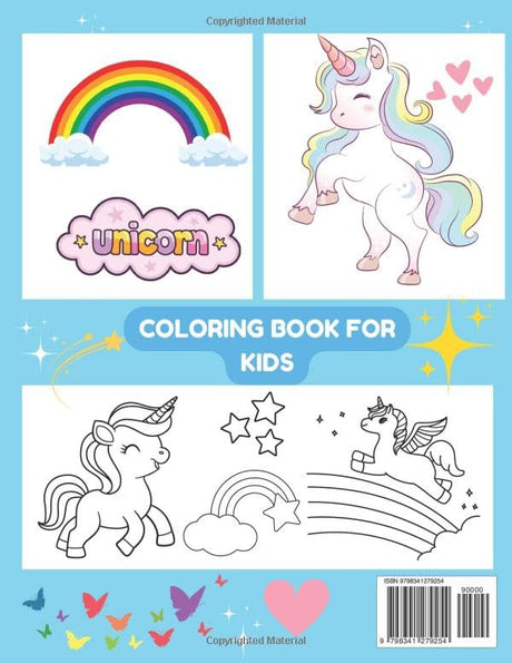 Ultimate Unicorn Coloring Book: 55 Pages of Magical Fun for Kids Ages 3-10 with Magical Themes WoodArtSupply