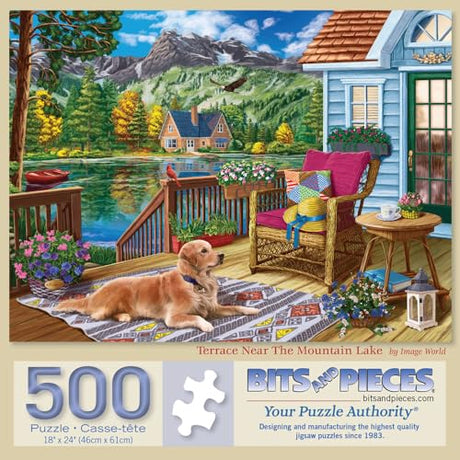 Bits and Pieces Jigsaw Puzzles for Adults 500 Pieces - Mountain Lake Bits and Pieces