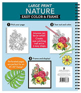 Large Print Easy Color & Frame - Nature (Stress Free Coloring Book) WoodArtSupply