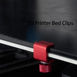 4Pcs Ender 3 Glass Bed Clips Red, 3D Printer Build Plate Clips Adjustable 3D Printer Bed Clips Use for Ender 3S/Ender 3 V2/Ender 3 Pro/Ender 3 Max Neo,Ender 5, CR-10 3D Printer Heated Bed, TIEXYE