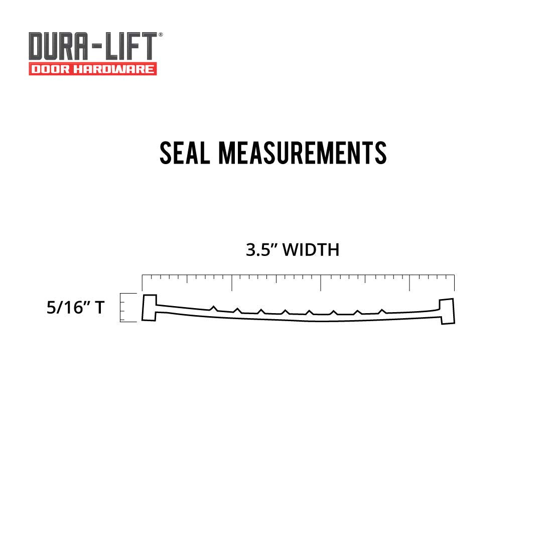DURA-LIFT Garage Door Double-T Rubber Weather Seal 16' Wide Doors DURA-LIFT