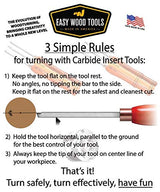 Easy Wood Tools Mid-Size Easy Rougher (2200) Woodturning Tool with Replaceable Carbide Cutter Easy Wood Tools