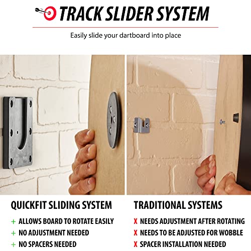 Viper QuickFit Dartboard Mounting Bracket with Viper Pro Line Oche Tape,Black Viper