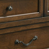 Roundhill Furniture Maderne Traditional Wood Panel Bed with Dresser, Mirror, Two Nightstands, King, Antique Walnut Roundhill Furniture