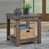 Signature Design by Ashley Hollum Rustic End Table with Shelf, Dark Brown Signature Design by Ashley