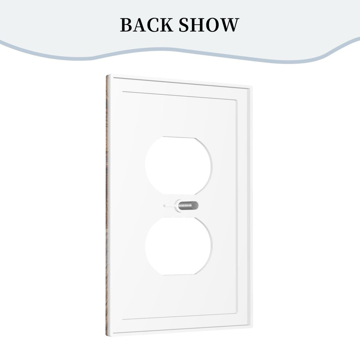 Brown Wood Outlet Cover 1 Gang Rustic Farmhouse Light Switch Cover Single Duplex Wall Plate Covers Switchplate Covers Electrical Faceplate For Country Bedroom Decor(2 PACK) Muzumu