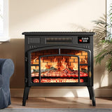 Royalcraft Electric Fireplace Heater, Freestanding Electric Fireplace Stove 5118 BTU with Remote Control, Realistic Flame Effect and Infrared Heating, Overheating Safe Design for Living Room, Bedroom RoyalCraft