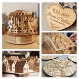 VKIZA 54 Packs Basswood Sheets 12"x12"x1/8", 3mm Basswood for Laser Cutting and Engraving, Thin Plywood Board Unfinished Wood for Crafts, DIY Ornaments and Architectural Model, Wood Burning. VKIZA