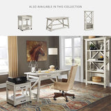 Signature Design by Ashley Carynhurst Rustic Farmhouse 75" Bookcase with 4 Shelves, White Signature Design by Ashley