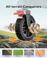 Wagons Carts Foldable, Collapsible Foldable Wagon 330lbs Capacity, Large Capacity Foldable Wagon with All-Terrain Wheels,Heavy Duty Utility Wagon Cart with Brakes for Beach Camping Shopping Sports Raynesys