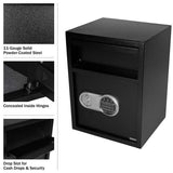 Electronic Safe Deposit Box - Drop Safe with Digital Keypad and 2 Manual Override Keys for Business Cash Drops or Home Safety by Paragon Safes (Black) Paragon Lock & Safe