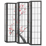 VEVOR Room Divider, 6 Panel Japanese Room Divider Screen, Wood Folding Privacy Screen Indoor, Japanese Partition Portable Decoration Dividers, for Room Separation Home Office Restaurant & Bedroom VEVOR