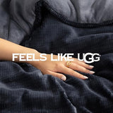 UGG Remina Twin Comforter Set 4 Piece Bed in a Bag with Throw Blanket, Decorative Pillow, Sham, and Reversible Comforter Hypoallergenic Washable College Dorm Bedding, Twin XL, Navy Blue UGG