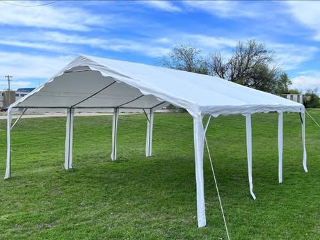 Delta 20'x20' Budget PE Tents Including 2 Free Bags for Parties, Outdoor Canopy Carpas para Fiestas, Wedding Party Tent with Waterproof Top & Removable Sidewalls for Patio Outdoor Events(B Model) DELTA