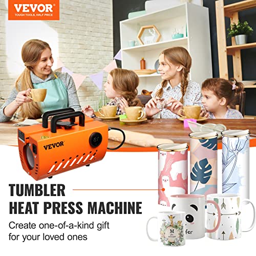 VEVOR Mug Heat Press, 30oz Tumbler Heat Press Machine, Sublimation Transfer 11-15oz 16-25oz 30oz Straight Skinny Tumblers, Cup Heat Press with Heat-Resist Gloves & Tape, DIY Ceramic Mugs Cups - WoodArtSupply