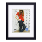 RPJC 11 x 14 Picture Frames Made of Solid Wood and High Definition Glass Display Pictures 8x10 with Mat or 11x14 Without Mat for Wall Mounting Photo Frames Black RPJC