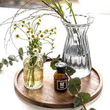 11.5 Inches Candle Holder Tray Home Decor, Round Wood Tray for Coffee Table, Small Wooden Serving Tray, Decorative Trays for Home Decor GENRICE