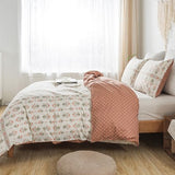 HoneiLife Queen Duvet Cover Set - Breathable 100% Cotton Floral 3pcs Wildflower Comforter Cover, with Zipper Closure and Corner Ties, Sweet Grass HoneiLife