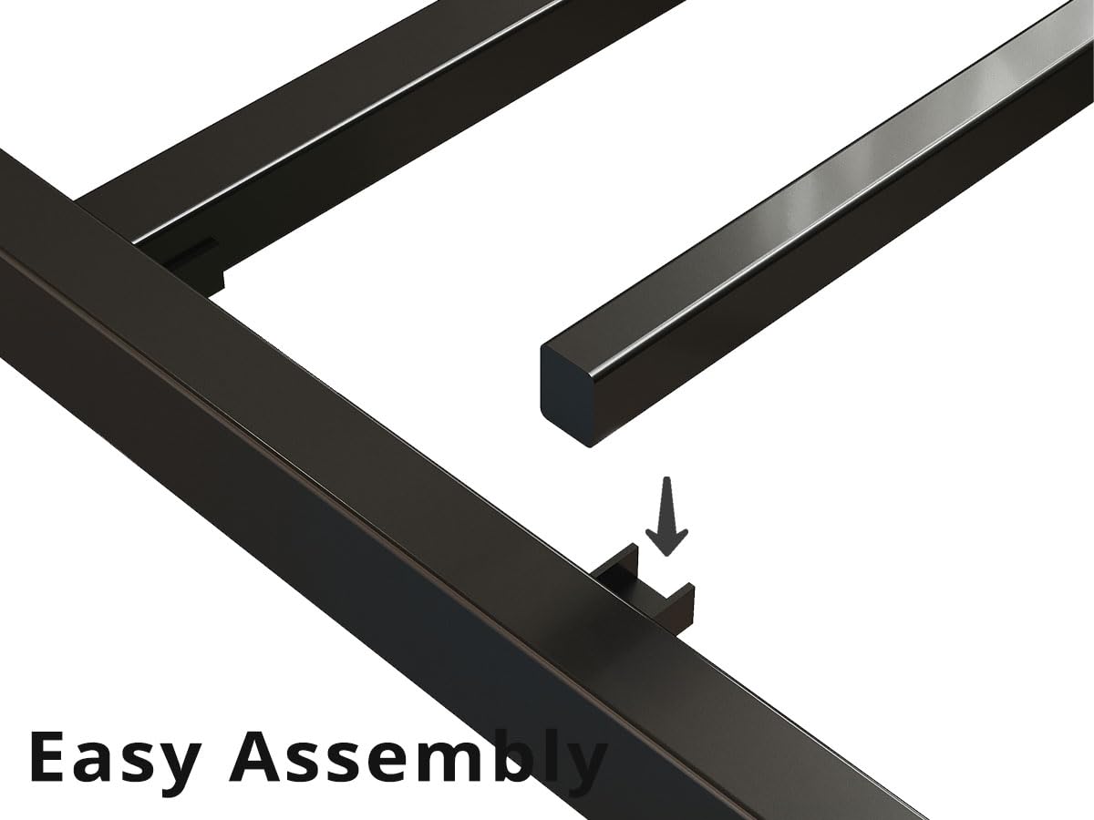 Vintage Brown & Gray LIKIMIO Queen Bed Frame with Storage Headboard and Charging Station LIKIMIO