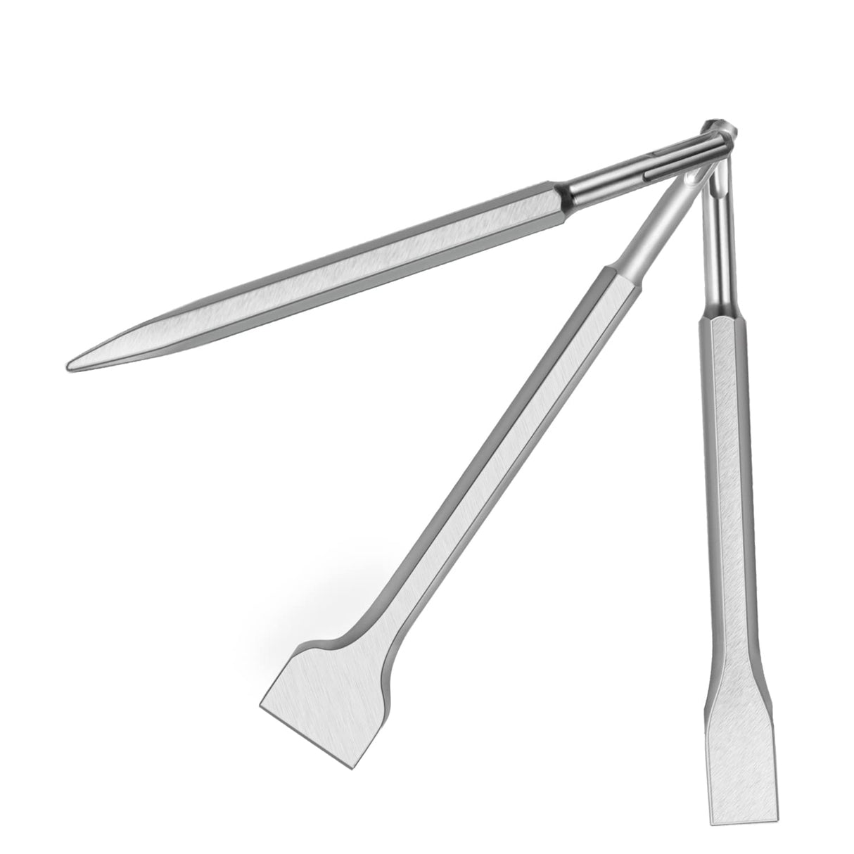 SDS-Plus Hammer Drill Chisel Set, Rotary Hammer Bits Set,3PCS Including Point Chisel, Flat Chisel, Cranked Chisels with Carry Case YOMNEE