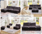 Hobestluk Sofa Couch Foam Sofa for Small Spaces Comfy Sofas with footrest Couch Recliner Small Sofas for Living Room, Bedroom, Apartment (Dark Grey)