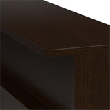 Bush Business Furniture Arrive 60W x 30D Reception Desk with Shelf in Mocha Cherry, Modern Receptionist Station for Office Waiting Room Bush Furniture
