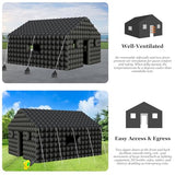 WUHUWOO Inflatable Nightclub 13x10x9 Ft, Black Inflatable Club Tent with 2 Doors and Logo Area, Inflatable Party Tent for Children Adults Birthday Backyard Wedding Rental (Black, 13x10x9 Ft) WUHUWOO