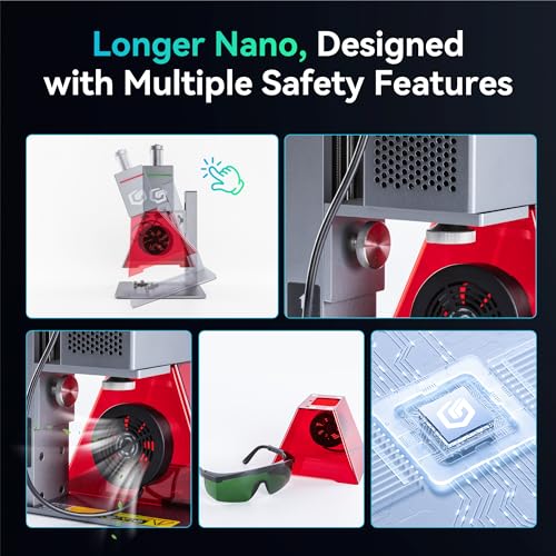 Longer Nano Laser Engraver Machine with 6W Diode, 5000mm/s High Speed & 0.05mm Precision - Portable Handheld Laser Cutter for Wood, Metal, Leather, Jewelry Longer