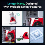 Longer Nano Laser Engraver Machine with 6W Diode, 5000mm/s High Speed & 0.05mm Precision - Portable Handheld Laser Cutter for Wood, Metal, Leather, Jewelry Longer