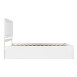 AFI Canyon Queen Farmhouse Solid Wood Platform Bed with Footboard & Twin XL Trundle, White AFI
