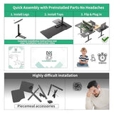 JWX L Shaped Standing Desk 63"x43", Dual Motor Height Adjustable Desk with Reversible Corner Setup, Curved Desktop, Upper Shelf, Cable Tray, Cup Holder, Headphone Hook, Matte Black JWX