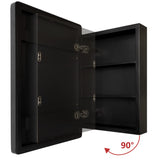 H & A Medicine Cabinet Bathroom Mirror, 24''x16'' Farmhouse Wood Frame Bathroom Medicine Cabinet with Mirror, Vanity Mirrors Recess or Surface Mounted Installation (Black) H & A