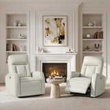 KISLOT Wall Hugger Power Recliner Chair with USB & Type-C Ports Faux Leather Recliner 135° Reclining Small Space Electric Sofa for RV Living Room Bedroom