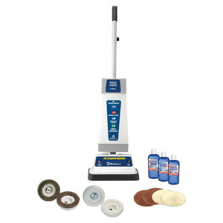 Koblenz Shampooer and Polisher Cleaning Machine, Floor Cleaner with 1100-rpm Motor, 5' Power Cord, 120-oz Tank, 2-Speed Settings, Scrubbing Brushes, Lambswool Pads, and Polishing Pads, P-820 B Koblenz