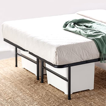 Zinus Essential SmartBase Metal Bed Frame with Sustainable Bamboo Slats - No Box Spring Required, Easy Assembly, Full Size - WoodArtSupply