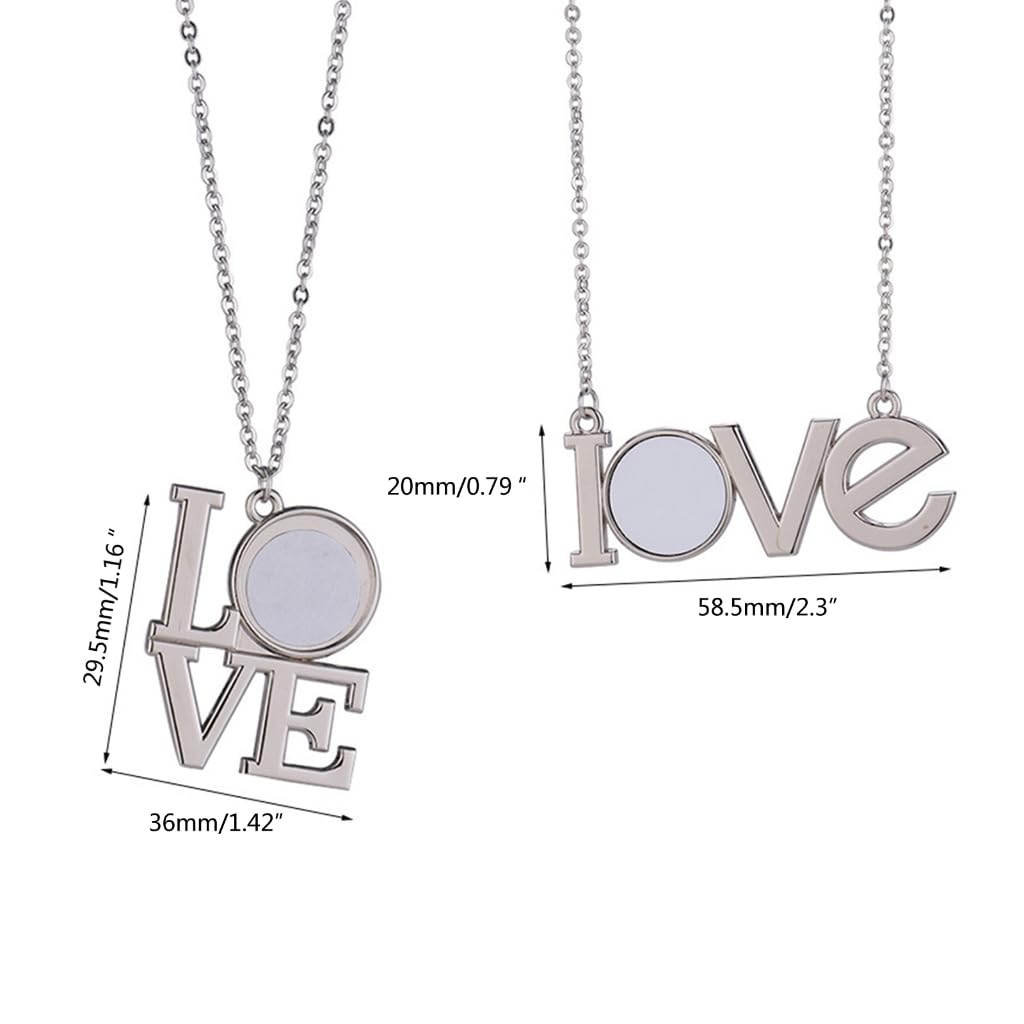 Stebcece Love Heart Pendant Necklace Sublimation Blanks Photo Necklace Hot Transfer Printing Couple Jewelry Party Favor Crafts Stebcece