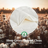 KUSNUG Climaloft Hybrid Wool Comforter Full Size with 100% Organic Cotton, Hypoallergenic Down Alternative Luxury Duvet Insert with Tabs, Temperature Regulating All-Season Bedding, White KUSNUG